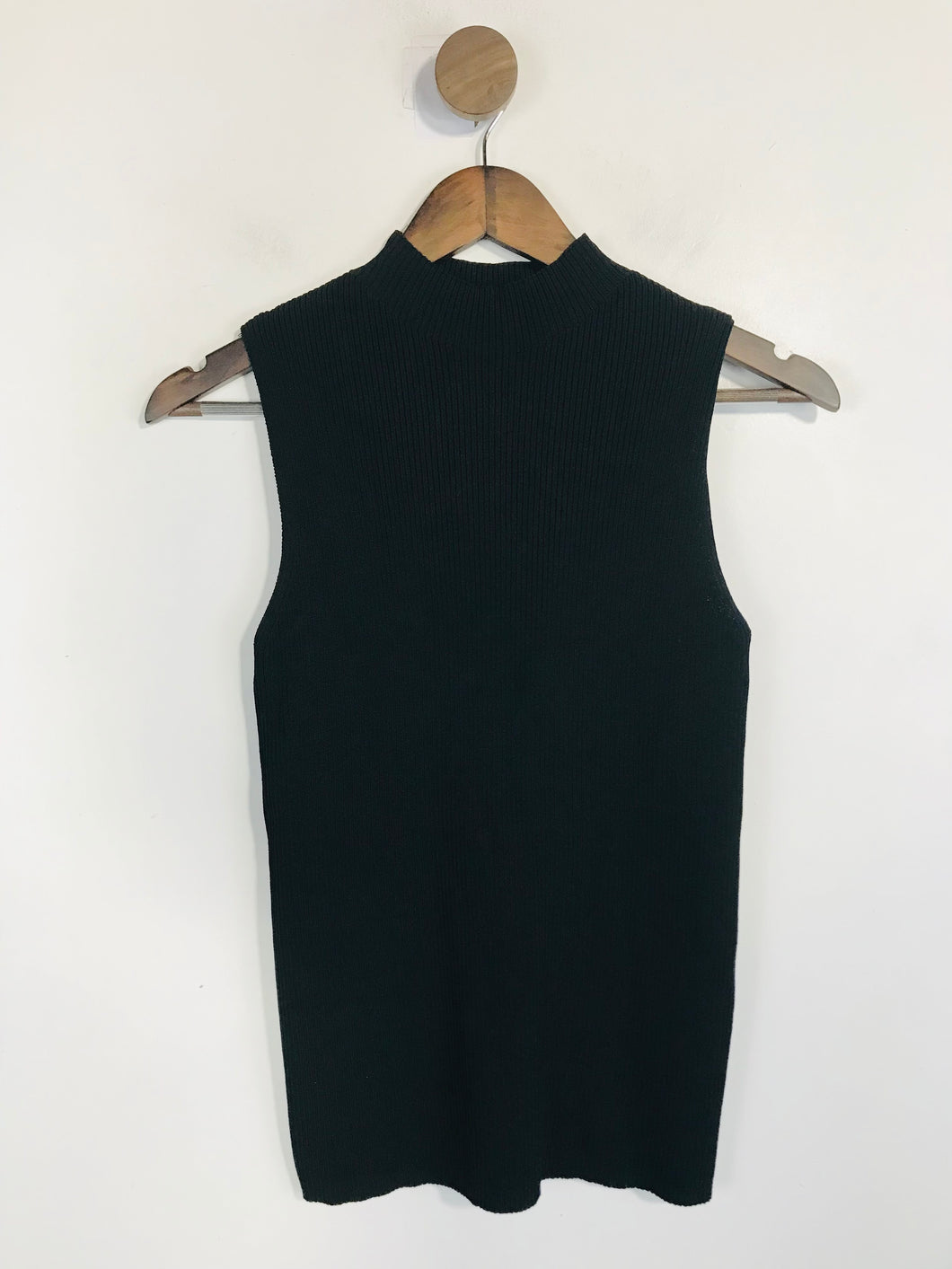 Reiss Women's High Neck Knit Tank Top | S UK8 | Black