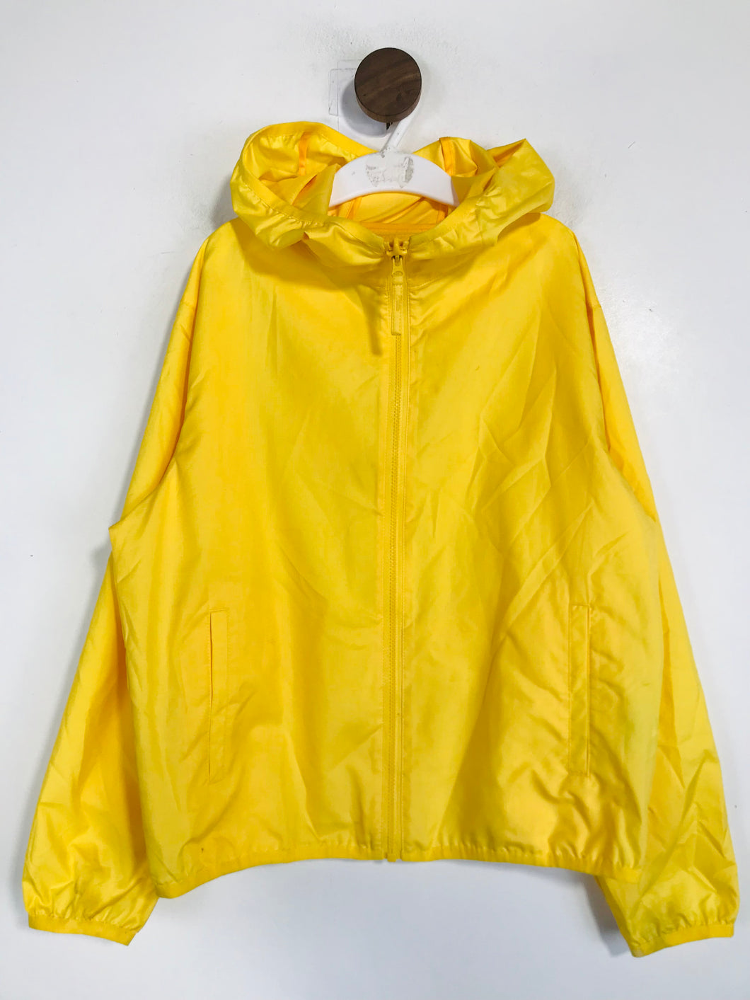 Uniqlo Kid's Pocketable Parker Raincoat Jacket | 7-8 Years | Yellow