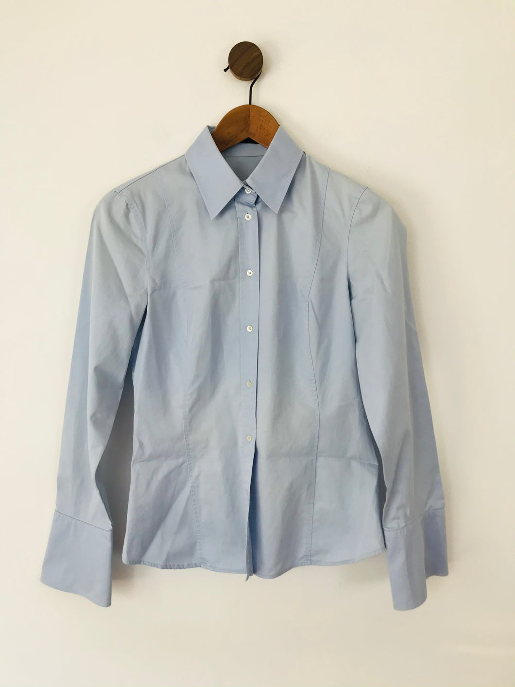 Hugo Boss Women's Long Sleeve Fitted Button-Up Shirt | UK8 | Blue