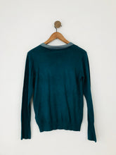 Load image into Gallery viewer, Oasis Women’s Metallic Collar Jumper | M UK10 | Blue-Green

