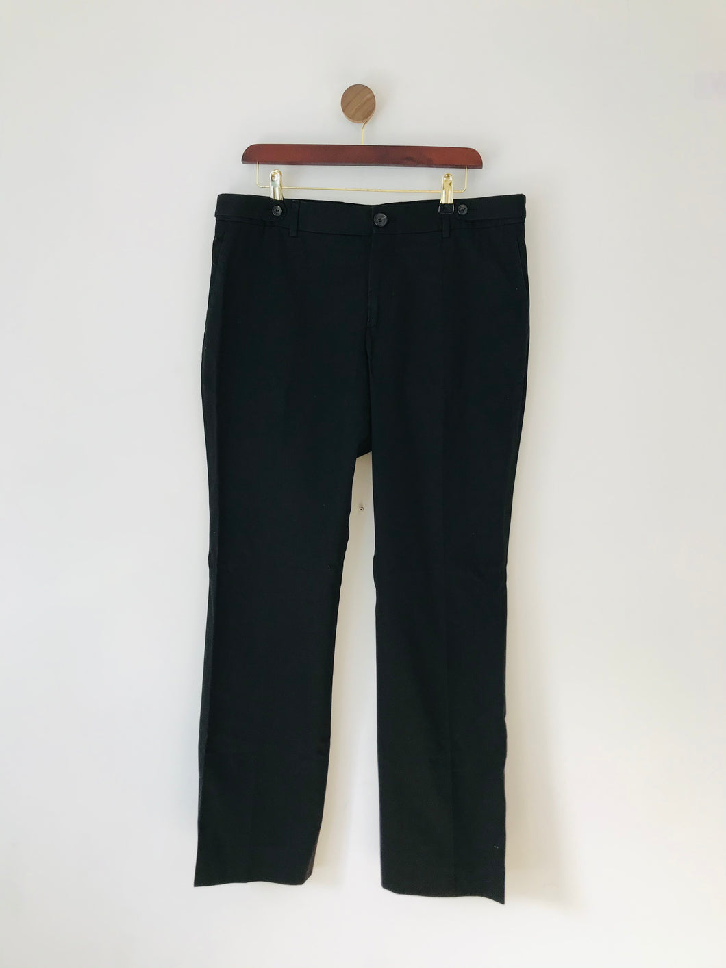 Burberry Men’s Straight Leg Trousers | 52 W36 L32 | Black