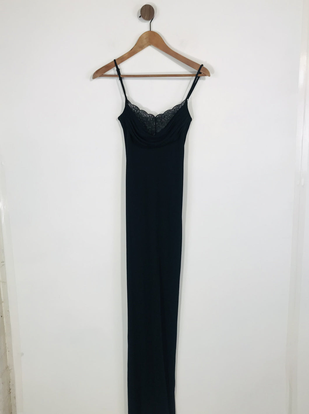 Karen Millen Women's Lace Sheer Maxi Dress | UK10  | Black