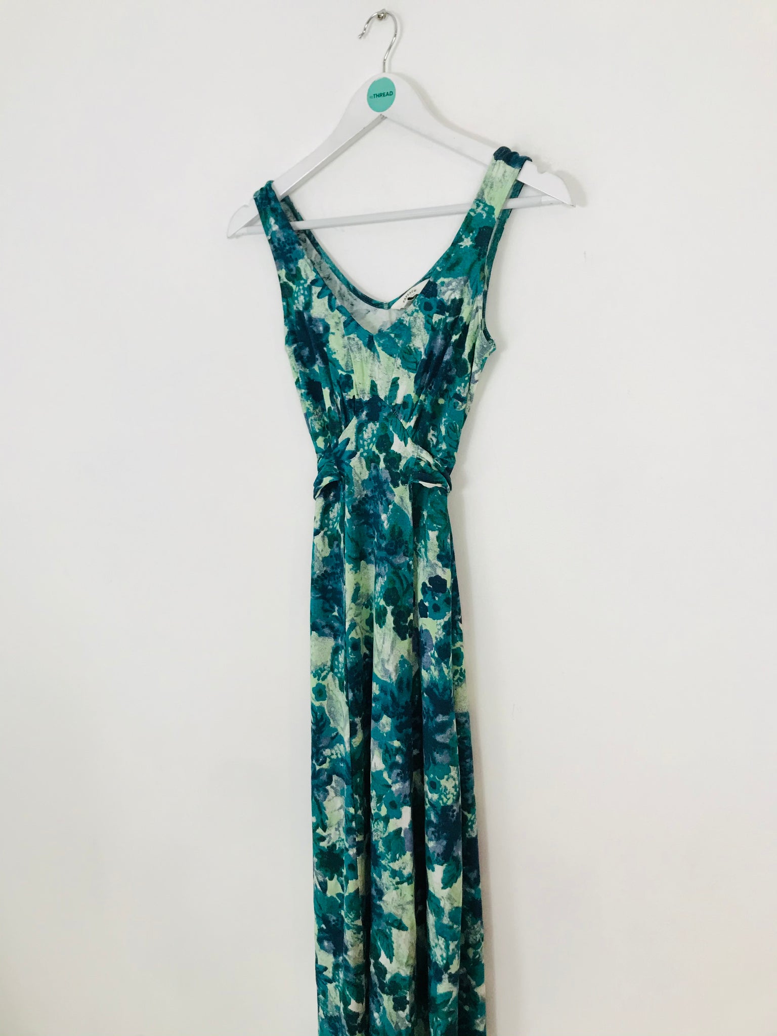 Fat face Women's Floral V-Neck Maxi Dress | UK8 | Green Blue ReThread Fat face Women's Floral V-Neck Maxi Dress | UK8 | Green Blue ReThread