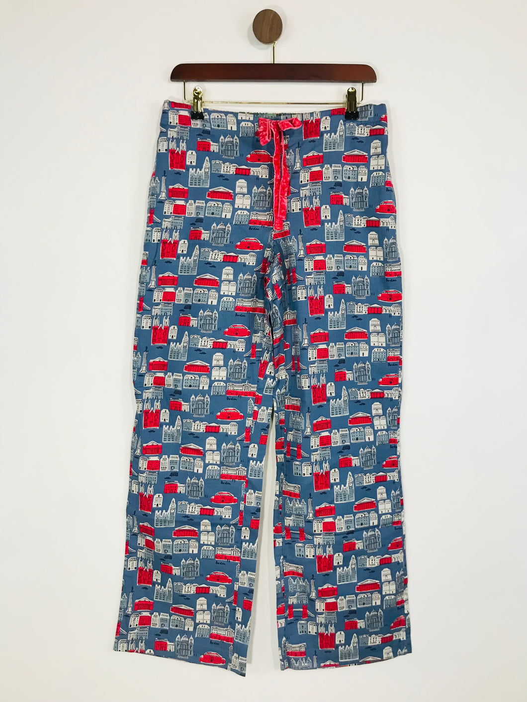 Boden Women's House Print Pyjamas PJ Bottoms | UK12 | Blue