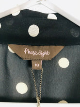 Load image into Gallery viewer, Phase Eight Women’s Polka Dot Sheer Shirt | UK10 | Black
