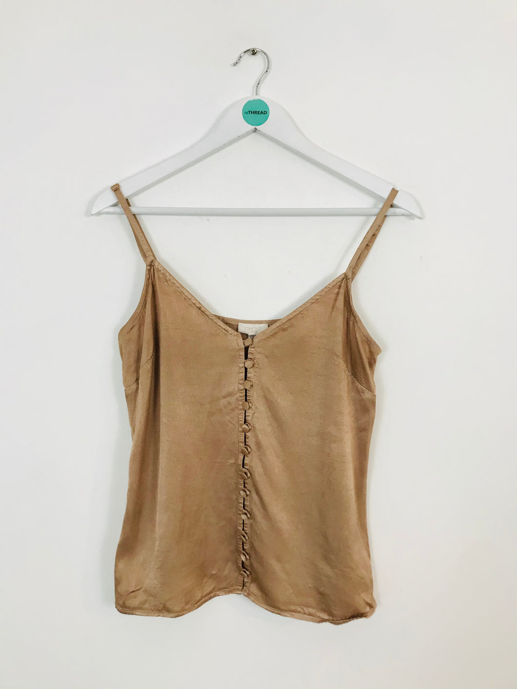 Ghost Women’s Button Up Camisole Top | UK6 | brown