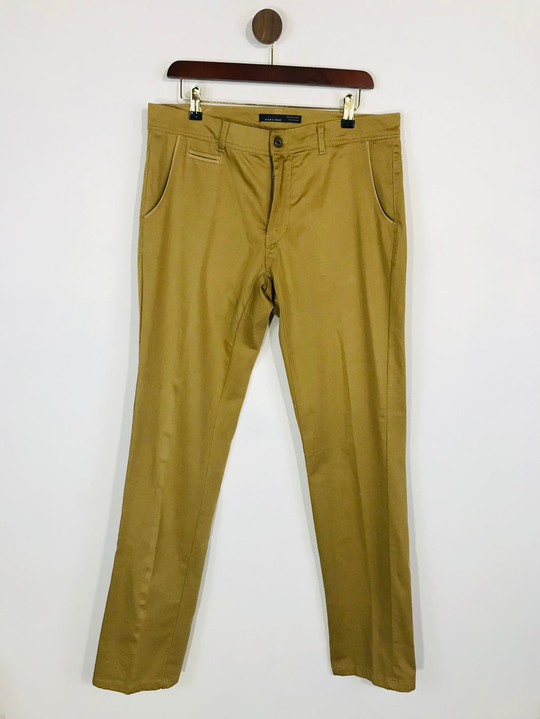 Zara Man Men's Cotton Chinos Trousers | EU40 31 | Brown
