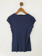 Load image into Gallery viewer, Jigsaw Women&#39;s Silk V-Neck Draped Neckline T-Shirt | S UK8 | Grey
