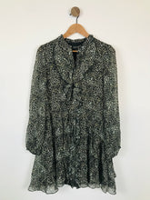 Load image into Gallery viewer, Saloni Women&#39;s Leopard Print Silk Long Sleeve Shirt Dress | UK8 | Multicolour
