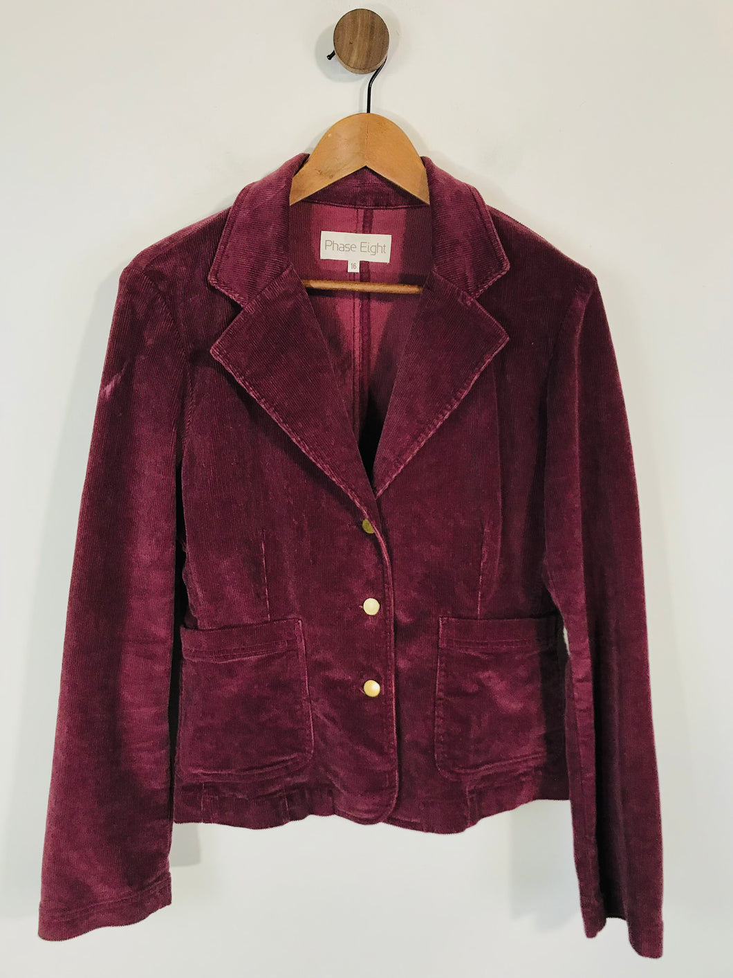 Phase Eight Women's Corduroy Blazer Jacket | UK16 | Purple