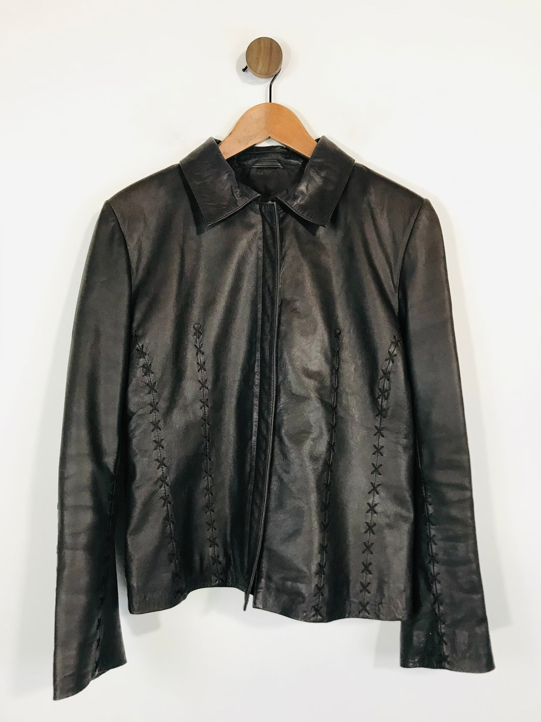 Hidepark Women's Leather Biker Jacket | UK12 | Brown