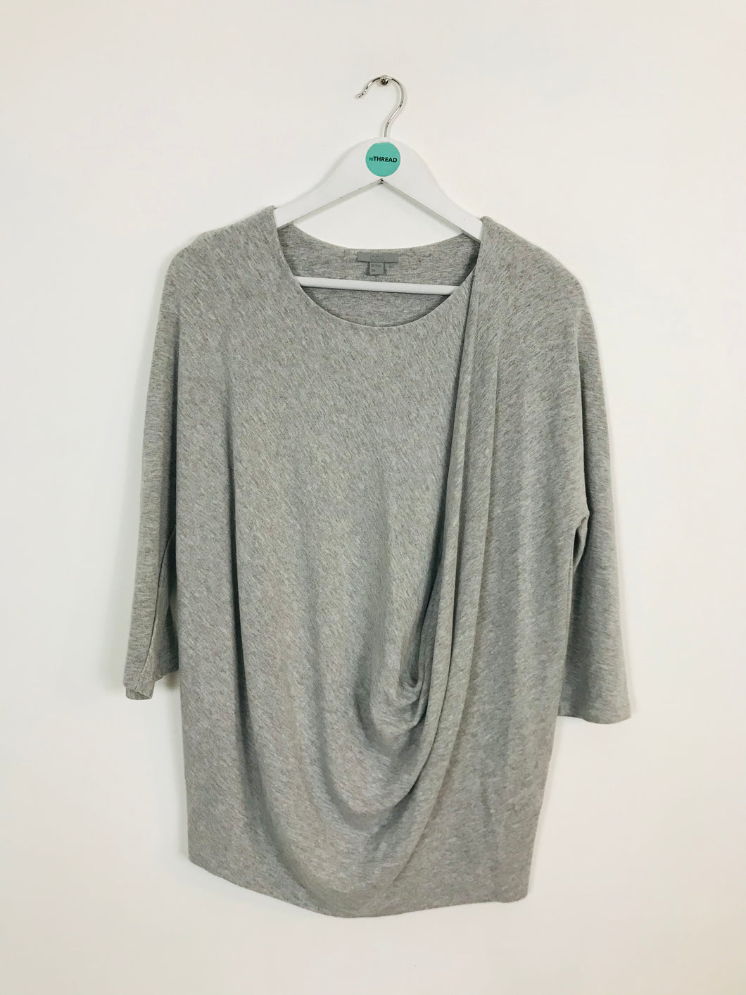 Cos Women’s Draped Jersey T-shirt | UK12 | Grey