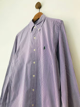 Load image into Gallery viewer, Ralph Lauren Men&#39;s Pinstripe Button-Up Shirt | M | Purple
