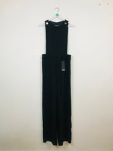 Load image into Gallery viewer, Zara Womens Wide Leg Pinafore Jumpsuit NWT | UK10 | Black
