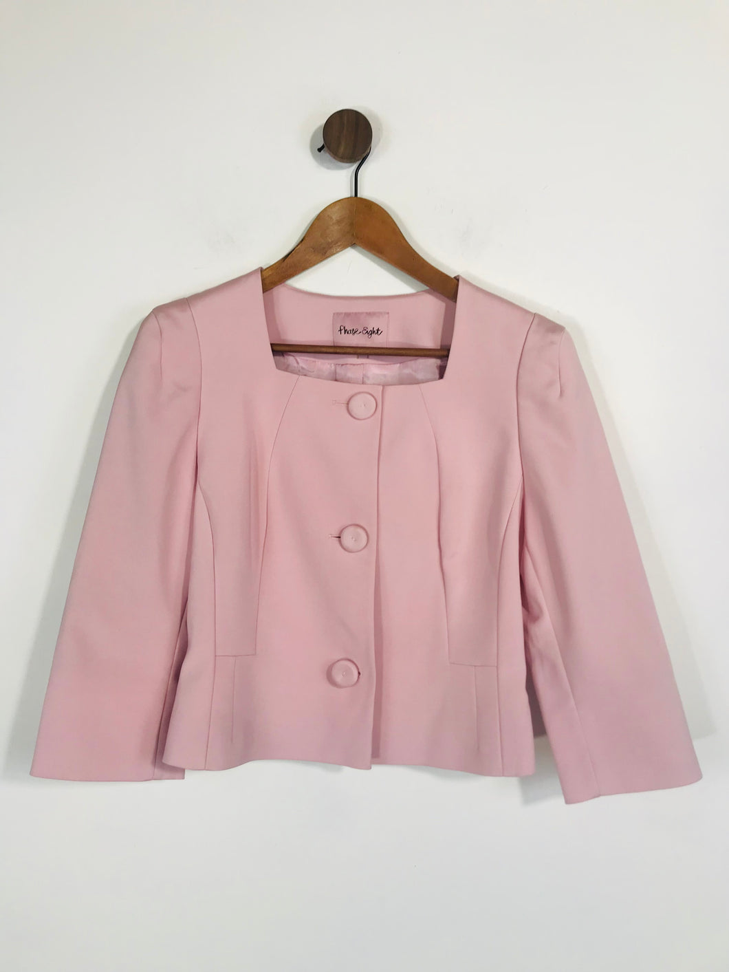 Phase Eight Women's Cropped Square Neck Blazer Jacket | UK10 | Pink