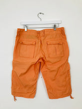 Load image into Gallery viewer, Polo Ralph Lauren Womens Cargo Shorts | 30 UK12 | Orange
