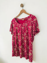 Load image into Gallery viewer, Seasalt Women&#39;s Dark Pink Tree Pattern T-Shirt | UK16 | Pink
