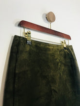 Load image into Gallery viewer, OUISET Women&#39;s Leather Vintage Pencil Skirt | UK12 | Green

