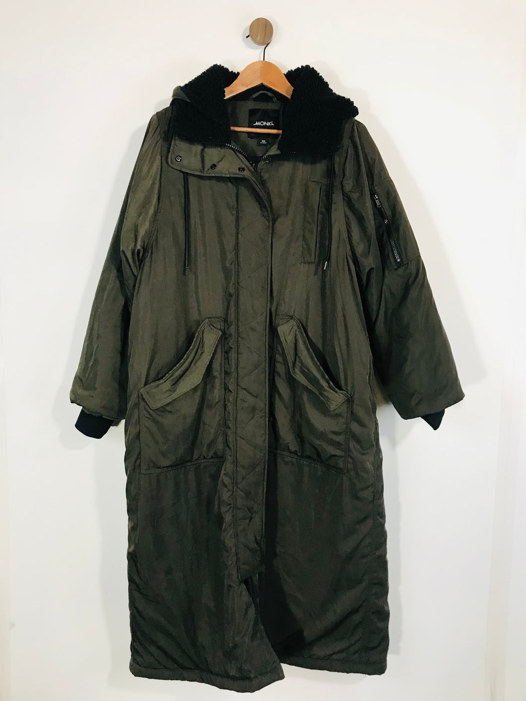Monki Men's Oversized Long Parka Jacket | XS/S | Green