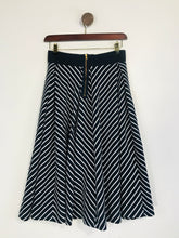 Load image into Gallery viewer, French Connection Women&#39;s Striped A-Line Skirt | UK10 | Blue
