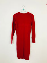 Load image into Gallery viewer, Pure Collection Women’s Cashmere Wool Sweater Sheath Dress | UK14 | Red
