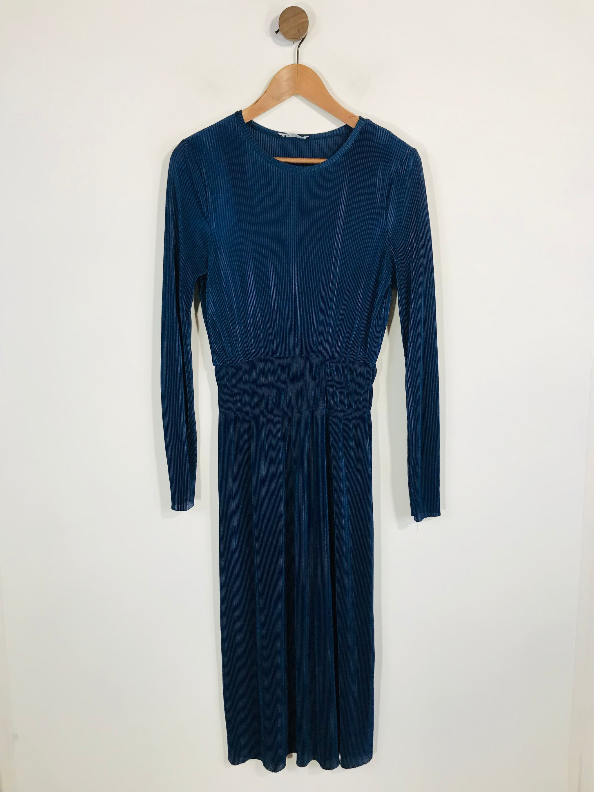 Zara Women's Long Sleeve Pleated A-line Dress | M UK10-12