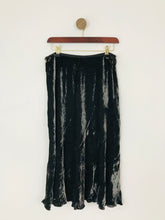Load image into Gallery viewer, Jigsaw Women’s Velvet Midi Skirt | UK10 | Grey
