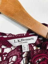 Load image into Gallery viewer, L.K.Bennett Women&#39;s Floral Lace Sheath Dress | UK8 | Purple
