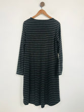 Load image into Gallery viewer, Uniqlo Women&#39;s Striped Jumper Shift Dress | L UK14 | Grey
