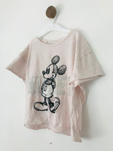 Load image into Gallery viewer, Mango Kid&#39;s Mickey Mouse T-Shirt  | 11/12 Years | Pink
