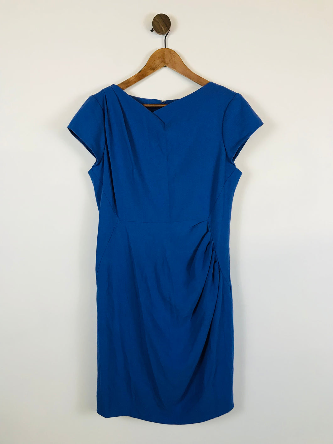 LK Bennett Women's Gathered Sheath Dress | UK16 | Blue