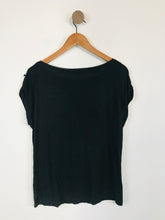 Load image into Gallery viewer, Mint Velvet Women&#39;s Round neck T-Shirt | M UK10-12 | Black
