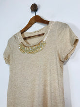 Load image into Gallery viewer, J. Crew Women&#39;s Cotton Embroidered T-Shirt | S UK8 | Beige
