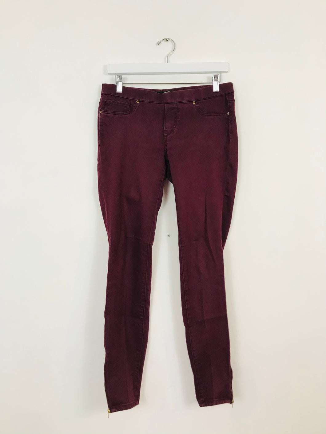 Zara Women’s Jeggings Jeans Leggings | 38 UK10 | Burgundy Red