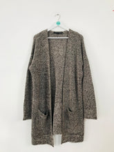Load image into Gallery viewer, French Connection Women’s Oversized Longline Knit Cardigan | L | Grey Brown

