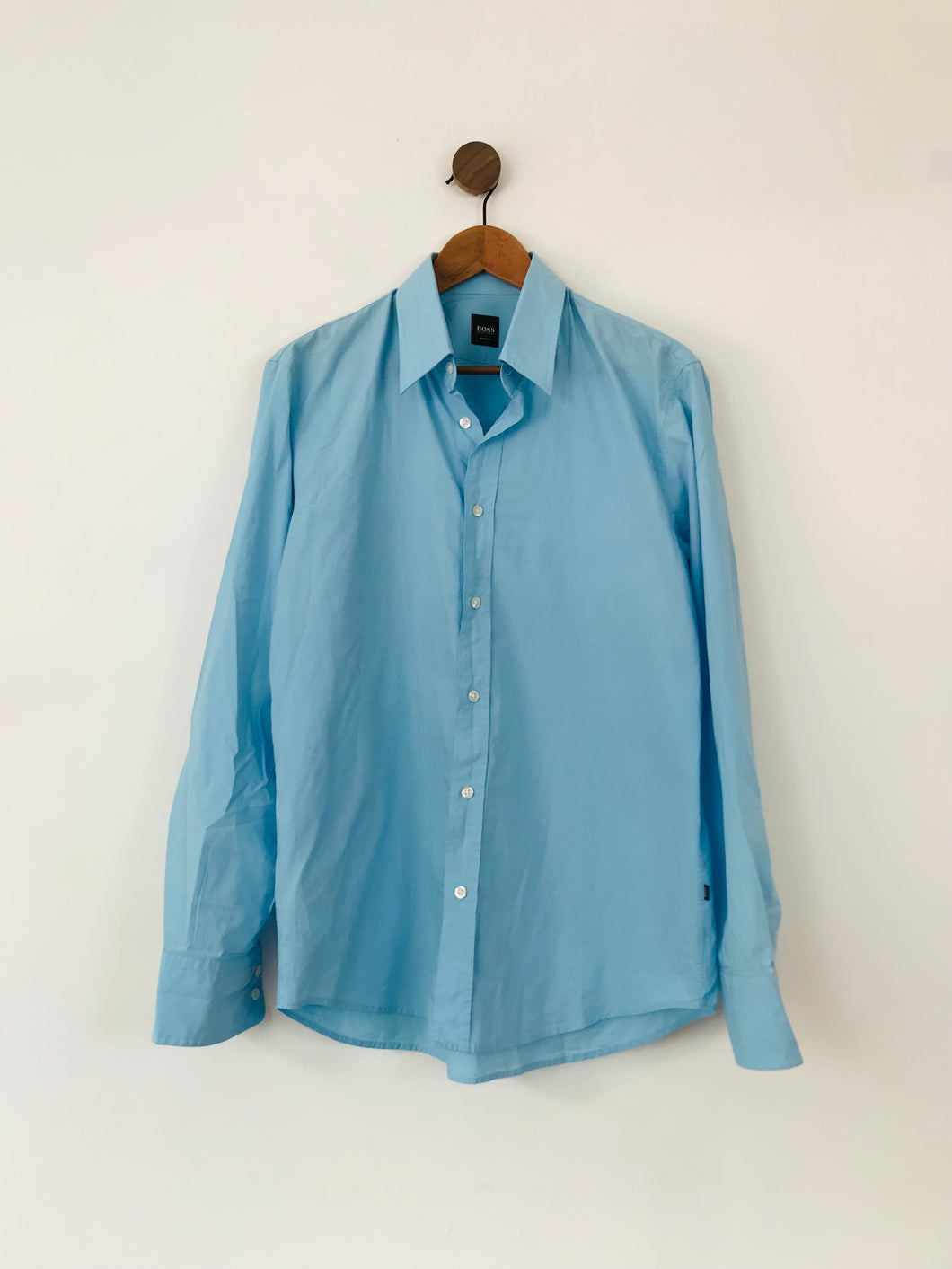 Boss Hugo Boss Men's Slim Fit Button-Up Shirt | L | Blue