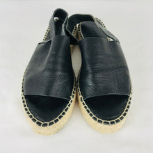 Load image into Gallery viewer, Whistles Womens Espadrille Platform Leather Slider Sandals | EU40 UK7 | Black
