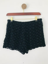 Load image into Gallery viewer, Zara Women&#39;s Lace Hot Pants Shorts NWT | L UK14 | Black
