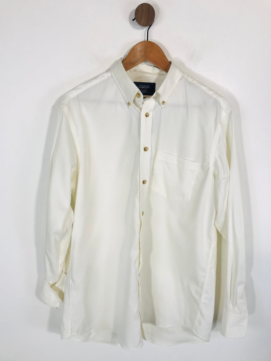 Charles Tyrwhitt Men's Cotton Button-Up Shirt NWT | M | White