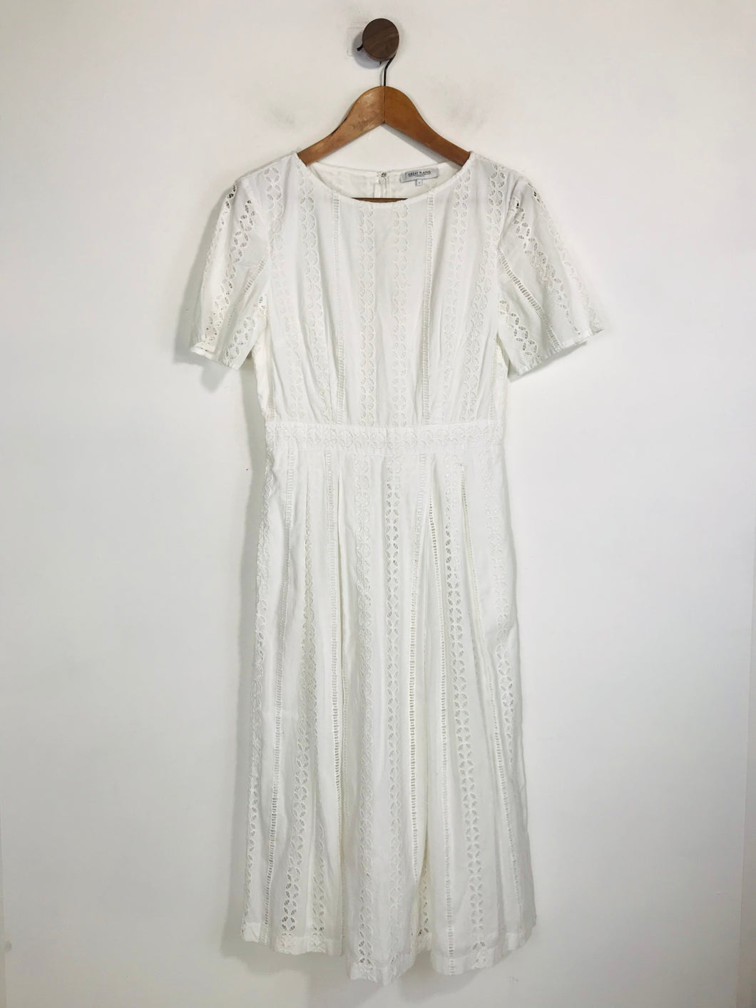 Great Plains Women's Boho Pleated A-Line Dress | S UK8 | White