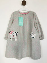 Load image into Gallery viewer, Monsoon Kid&#39;s Long Sleeve Polka Dot A-Line Dress NWT | 2-3 Years | Grey
