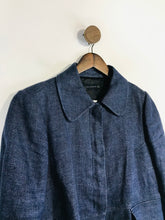 Load image into Gallery viewer, Zara Women&#39;s Linen Overcoat Coat | M UK10-12 | Blue

