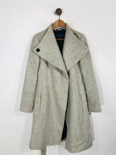 Load image into Gallery viewer, French Connection Women&#39;s Wool Long Overcoat Coat | UK12 | Grey
