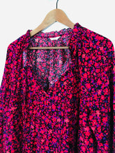Load image into Gallery viewer, Hush Women&#39;s Floral Balloon sleeve Blouse | UK14 | Red
