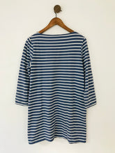 Load image into Gallery viewer, Boden Women&#39;s Striped Mini Shift Dress | UK16 | Blue
