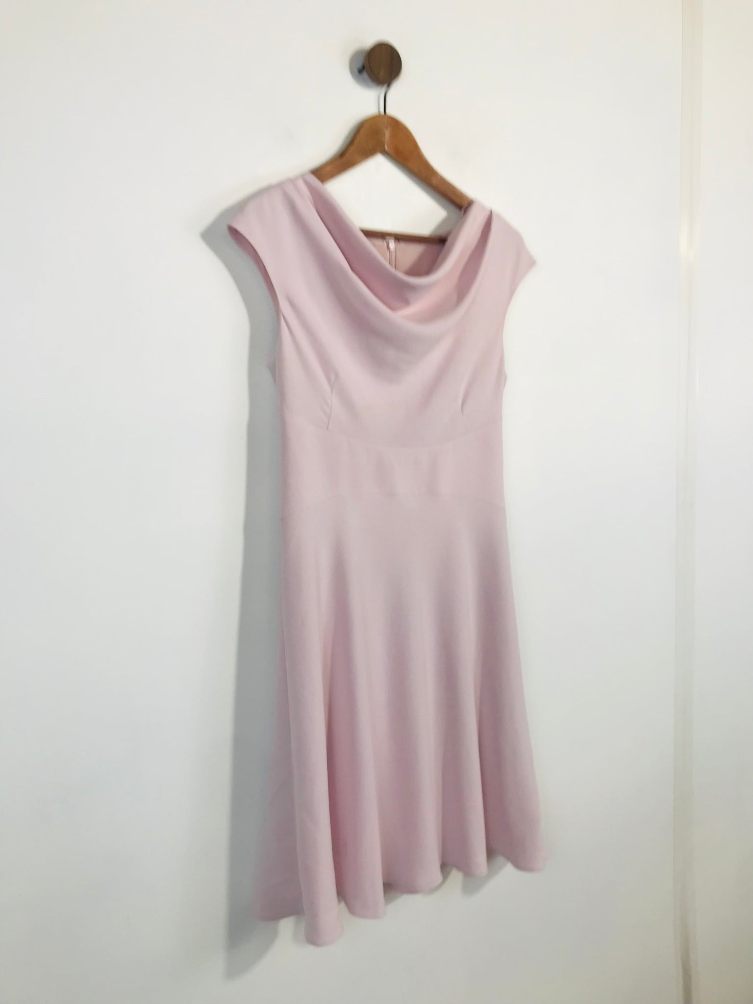 Hobbs Women's Cowl Neck Flowy A-Line Dress | UK10 | Pink ReThread Hobbs Women's Cowl Neck Flowy A-Line Dress | UK10 | Pink ReThread