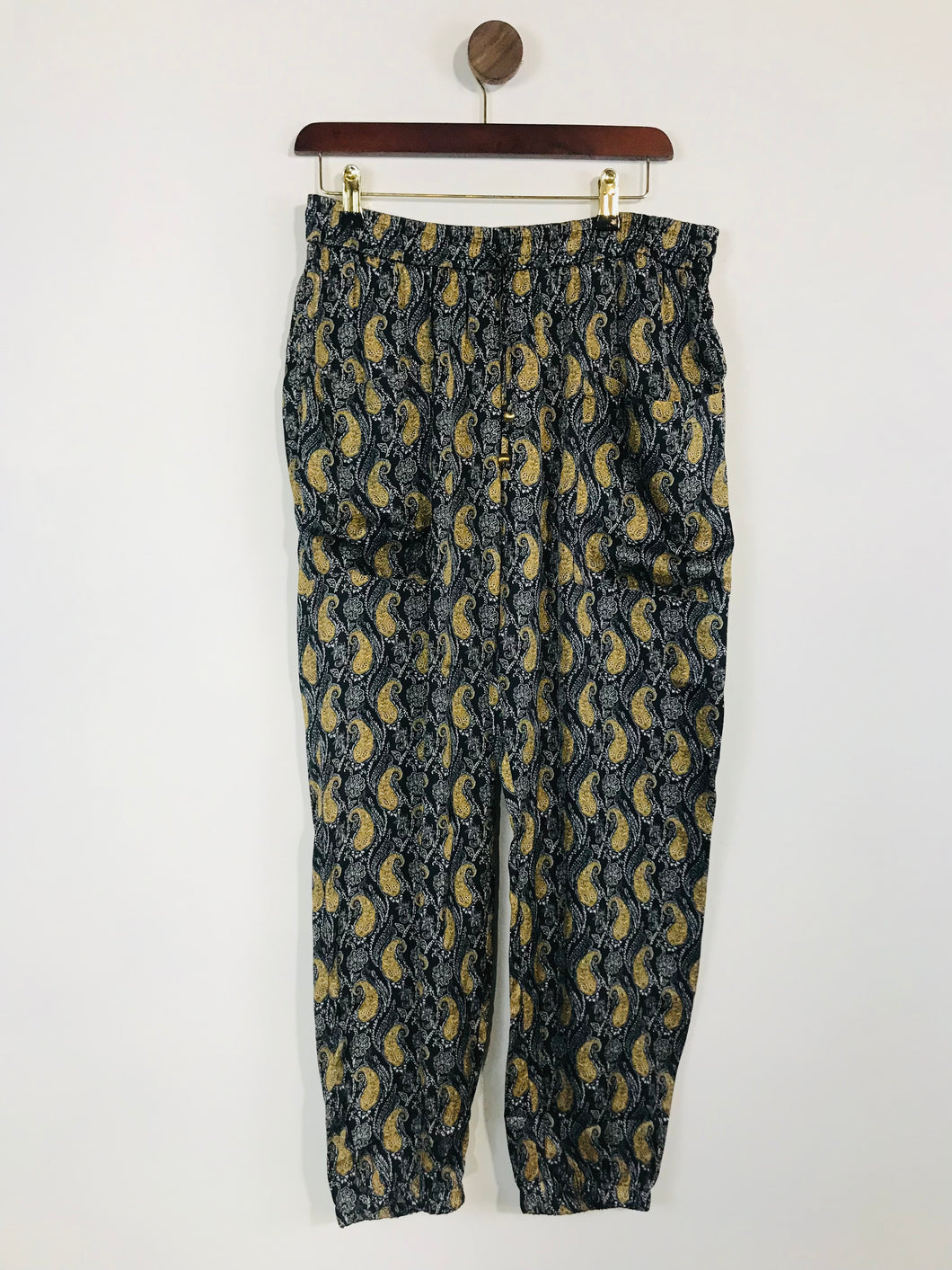 Zara Women's Patterned Joggers Casual Trousers NWT | L UK14 | Multicolour