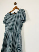 Load image into Gallery viewer, Esprit Women&#39;s Patterned Short Sleeve Sheath Dress | L UK14 | Blue
