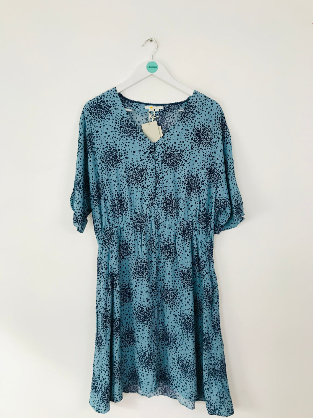Boden Women’s Button Up Floral A-Line Dress NWT | UK16 | Blue