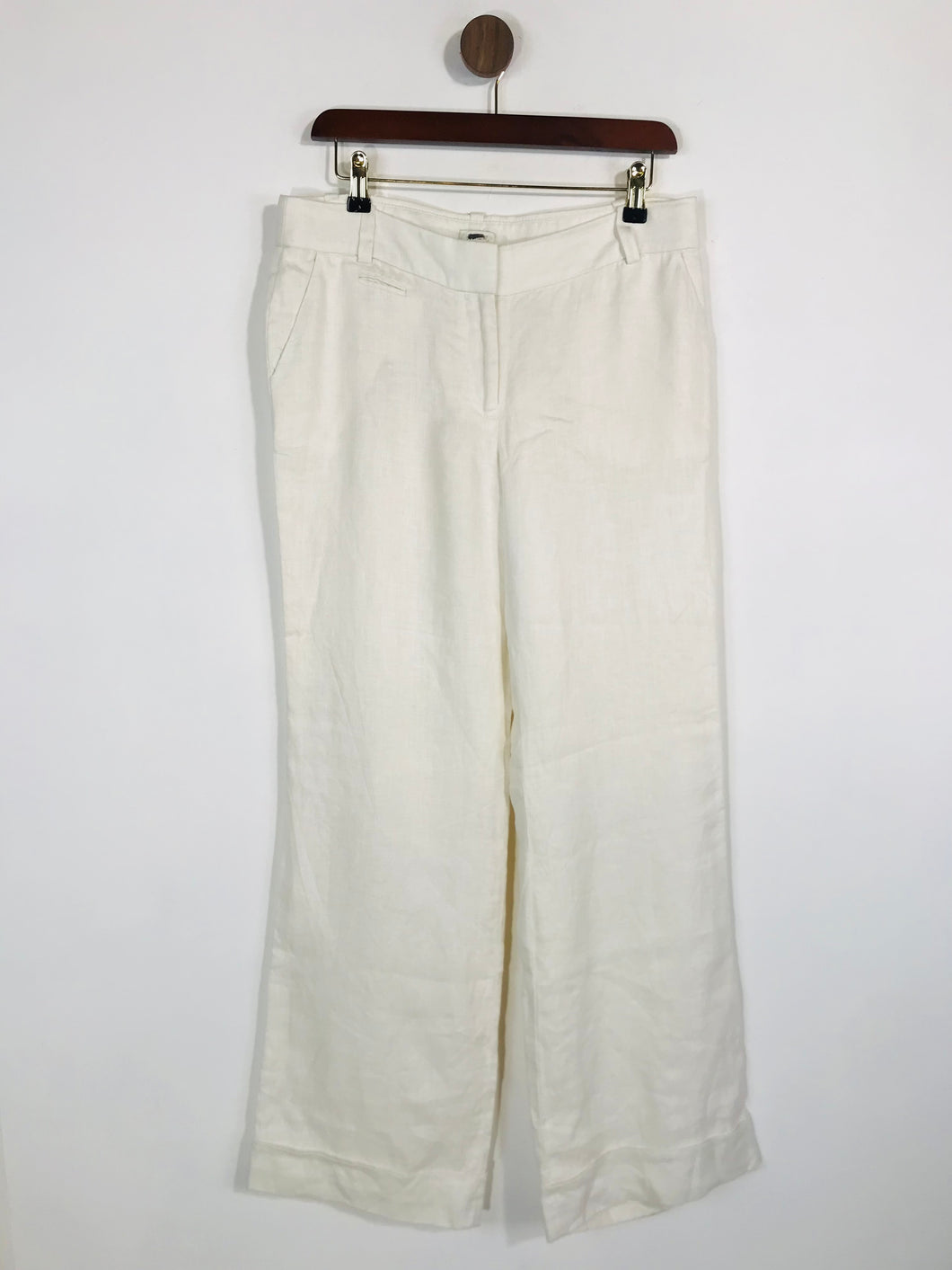 J. Crew Women's Wide Leg Chinos Trousers | US6 UK10 | White